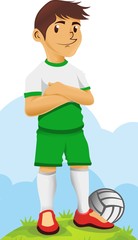 Wales Soccer Character