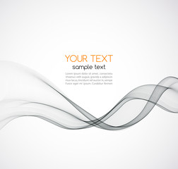 Abstract vector background, gray wave 