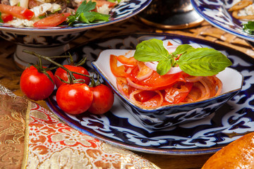 Tomato salad in Oriental style