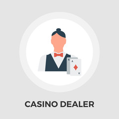 Casino Dealer Flat Icon