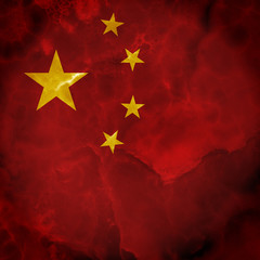 Chinese flag. Amazing stone texture with coloration.