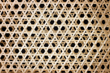 Wicker Basket mat texture Thai handmade Traditional