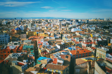 Fototapeta na wymiar Panorama of the city of Valencia ,Spain