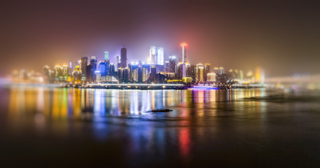 Plakat nightview of chongqing cityscape