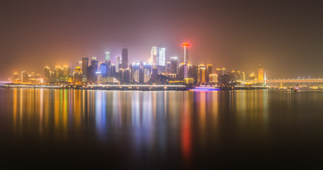 nightview of chongqing cityscape