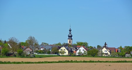 Allmannsweier Panorama, ein kleiner Ort in Schwanau Ortenau, Baden Deutschland