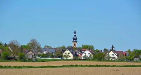 Foto auf Acrylglas Allmannsweier Panorama, ein kleiner Ort in Schwanau Ortenau, Baden Deutschland © skyf