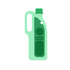 Detergent bottle vector illustration. Flat cleaning agent. Plast