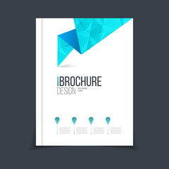 Vector brochure template. Annual report cover design.