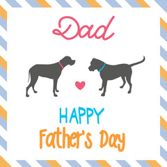 Sweet card for Fathers Day with dogs