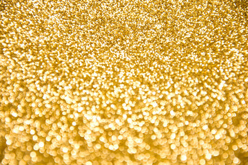 Golden dust - bright golden abstract background - obrazy, fototapety, plakaty