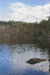 beautiful lake on mountain