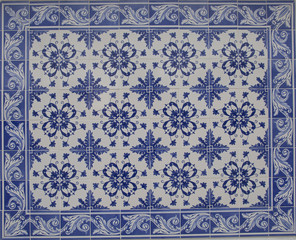 Detail of some typical portuguese tiles