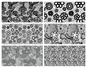 Obraz premium Set of lacy patterns.