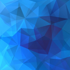 Geometric pattern, polygon triangles vector background in blue triangles