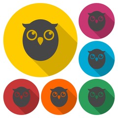 Owl icons set