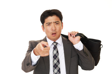 怒るビジネスマン