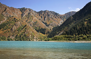 Lake Issyk. Kazakhstan