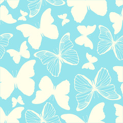 Seamless pattern with butterflies