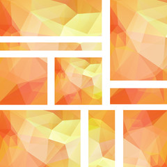 Set of modern vector banners for your design. Yellow, orange colors. 