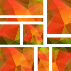 Background made of triangles. Square composition with geometric bakground. 