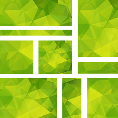 Set of modern vector banners for your design.  Green color. 