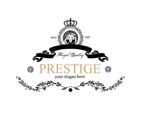 Monogram design elements. Prestige Logo Designs. Elegant line art logo design for Restaurant, Hotel, Heraldic, Jewelry, Fashion, Royalty, Cafe, Wedding invitation, Business card. Vector illustration.