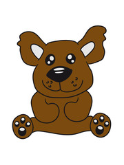 Sitting teddy bear comic cartoon sweet cute