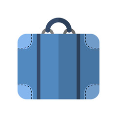 Suitcase isolated. Color flat icon, object. Fashion accessory