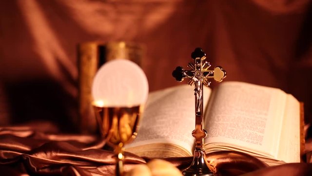 Eucharist, sacrament of communion background 