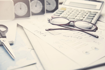 business objects on table