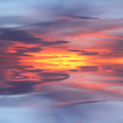 Natural background of the colorful sky and beautiful water reflection, During the time sunrise and sunset