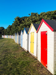 Beach huts at Broadsands Beach Torbay