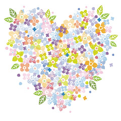 バレンタイン　花のハート