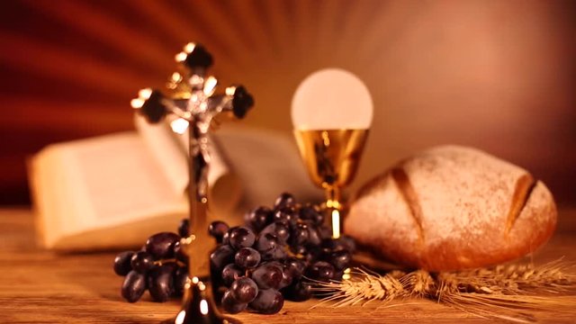 Eucharist, sacrament of communion background 