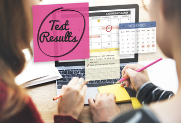 Test Results Report Research Examination Concept