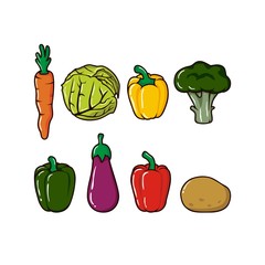 Set of vegetables