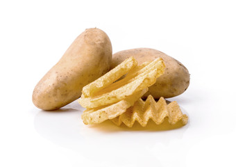 heap of potato chips with paprika