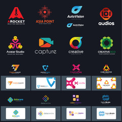 Creative logo design collection, logo set, logo collection, vector logo template.