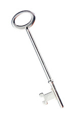 close-up of a metal key.