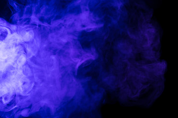 Abstract blue smoke hookah.