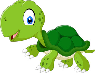 Fototapeta premium Happy sea turtle cartoon