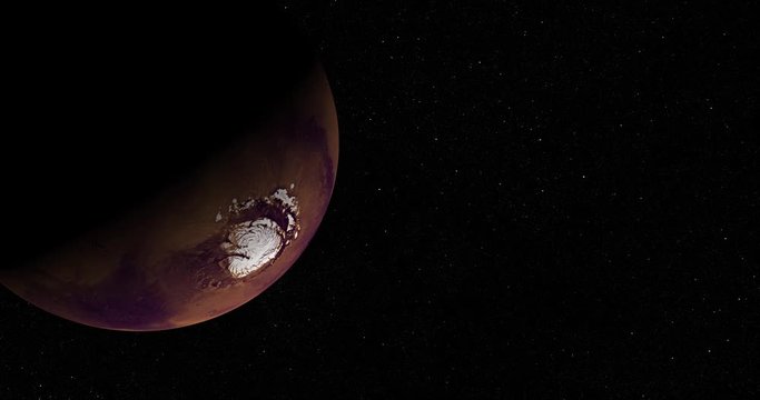 A smooth, steady departure from Mars' North Pole. Data: NASA/JPL.