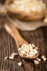 Heap of chopped Peanuts (selective focus)