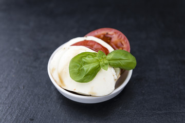 Mozzarella, Tomatoes and Balasmico Dressing