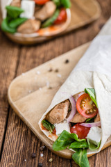 Chicken Wrap (selective focus)
