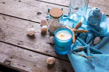 Ocean theme decorations.