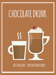 Chocolate digital design, vector illustration