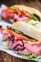 Roast Beef Sandwich (close-up shot)