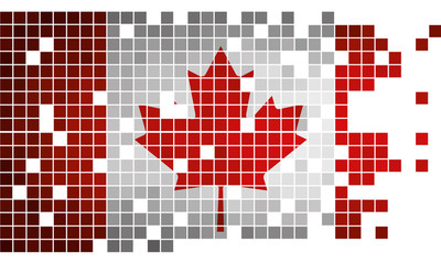 Mosaic flag of Canada - obrazy, fototapety, plakaty